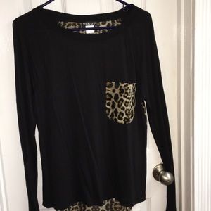 Long Sleeve Animal Print Blouse by Venus